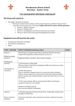 7CE Geography - Westbourne House School