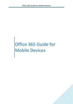 Office 365 Guide for Mobile Devices