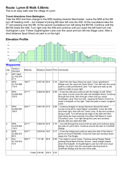 Route: Lymm B Walk 5.06mls