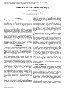 How the mind is easily hooked on musical imagery