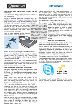 Hello Jesse, could you introduce yourself and your