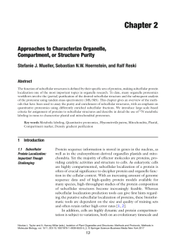 Approaches to characterize organelle