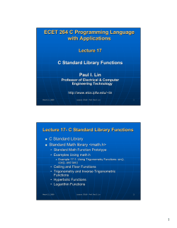 ECET 264 C Programming Language with Applications
