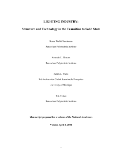 solid-state lighting industry - Rensselaer Polytechnic Institute
