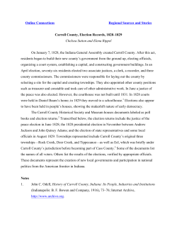 Carroll County, Election Records, 1828-1829