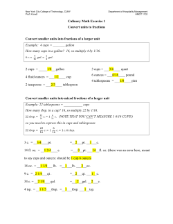 Culinary math exercise 1 answers