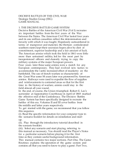 DECISIVE BATTLES OF THE CIVIL WAR Strategic Studies Group