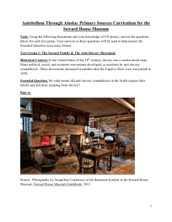 Antebellum through Alaska Primary Source Materials for the Seward