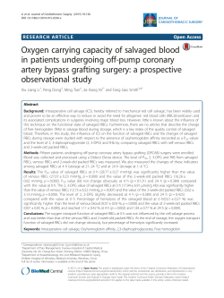 Oxygen carrying capacity of salvaged blood in patients undergoing