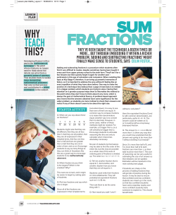 Sum fractions - Colin Foster