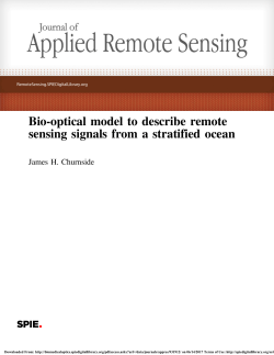 Bio-optical model to describe remote sensing signals from a