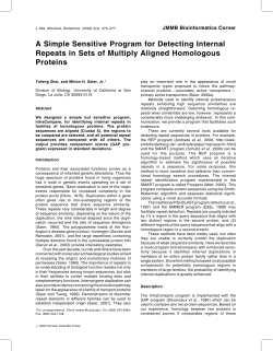 A Simple Sensitive Program for Detecting Internal Repeats in Sets of
