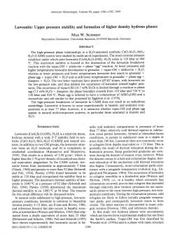 Lawsonite: Upper pressure stability and formation of higher density