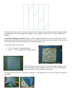 This tutorial will show you how to make a block that is - Quilt-n-Go