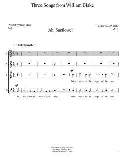 Three Songs from William Blake