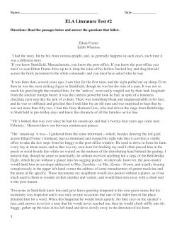 ELA Literature Test #2