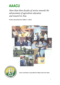 AAACU History - Asian Association of Agricultural Colleges and
