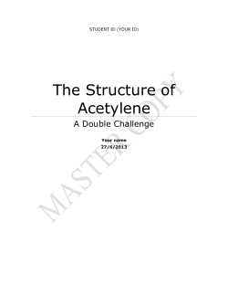 Chemistry: The Structure of Acetylene