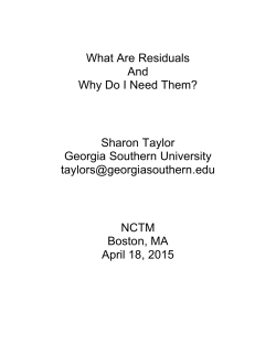 692 Taylor What Are Residuals and Why Do I Need Them_