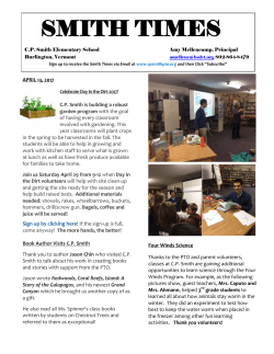 SMITH TIMES - CP Smith Elementary School