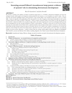 Inventing-around Edison`s incandescent lamp