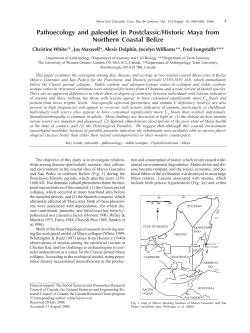 Pathoecology and paleodiet in Postclassic/Historic Maya from