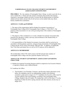 Student Government Association Constitution