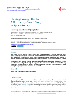 Playing through the Pain: A University