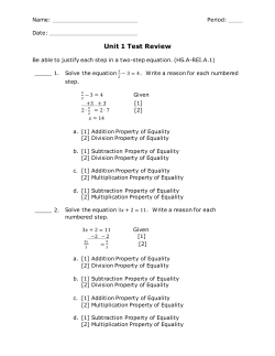 Unit 1 Test Review