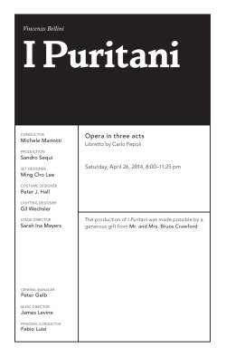 I Puritani - Metropolitan Opera