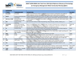 2015 IAEM-NEMA FNSS / Accessibility Reference Glossary for