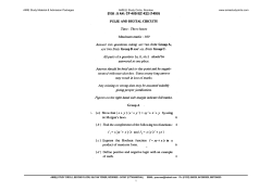 AMIE Question Paper (Pulse and Digital Circuits)