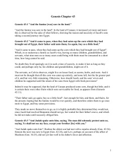 Genesis Chapter 43 - Discover Revelation