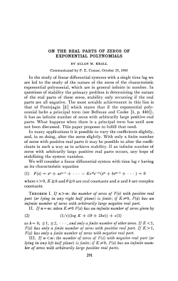 on the real parts of zeros of exponential polynomials