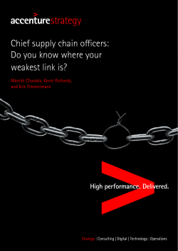Chief Supply Chain Officers
