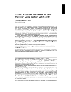 SATURN: A Scalable Framework for Error Detection