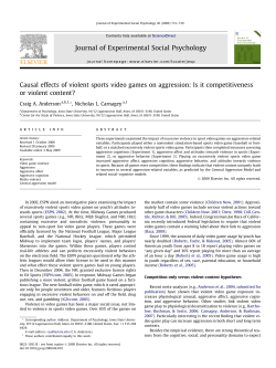 Causal effects of violent sports video games on aggression: Is it