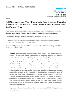 Soil Nematodes and Their Prokaryotic Prey Along an Elevation