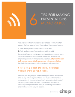 6 tips for making presentations more memorable