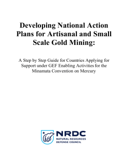 NRDC Guide to Preparing GEF Grant Proposals for ASGM NAP