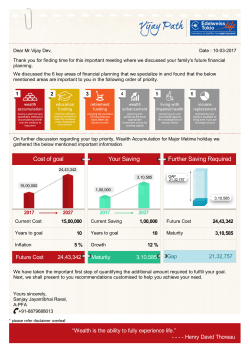 Cost of goal Your Saving Further Saving Required