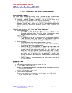 US policy towards the Caribbean