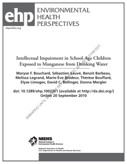 environmental health perspectives environmental health