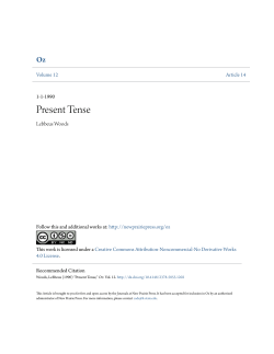 Present Tense - New Prairie Press
