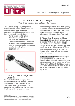 Manual Cornelius KEG CO2 Charger