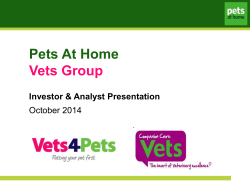 Pets At Home Vets Group - Pets at Home Group Plc