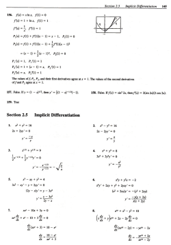 -,~. Implicit Differentiation 1. r + T = 16 5. ry + y2x=