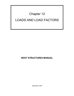Chapter 12 LOADS AND LOAD FACTORS