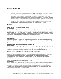 Intersex Resources - Indiana University Bloomington