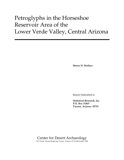Petroglyphs in the Horseshoe Reservoir Area